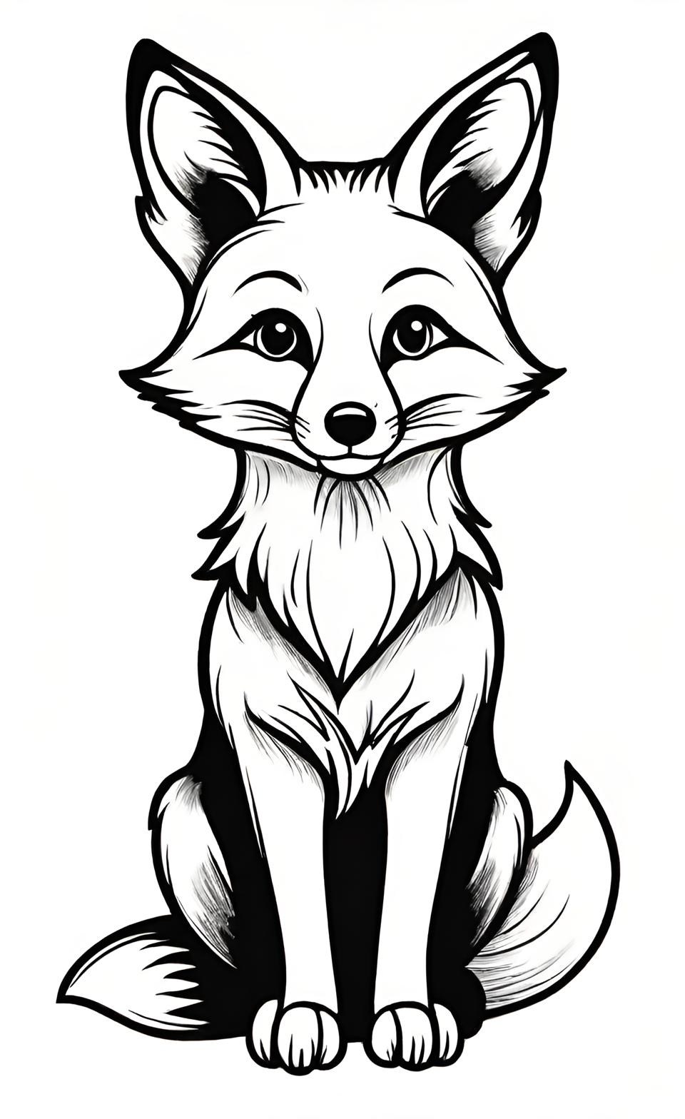 Free Printable Fox Coloring Pages E T M K LT R