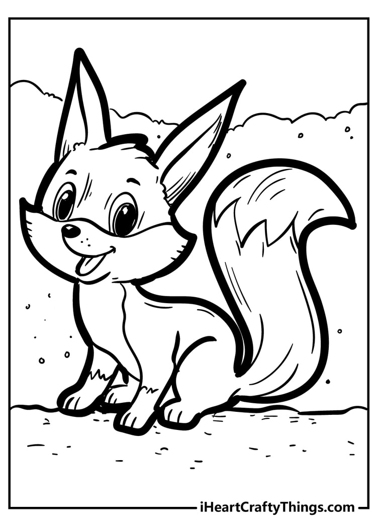 free printable coloring fox sheets free printable coloring fox sheets