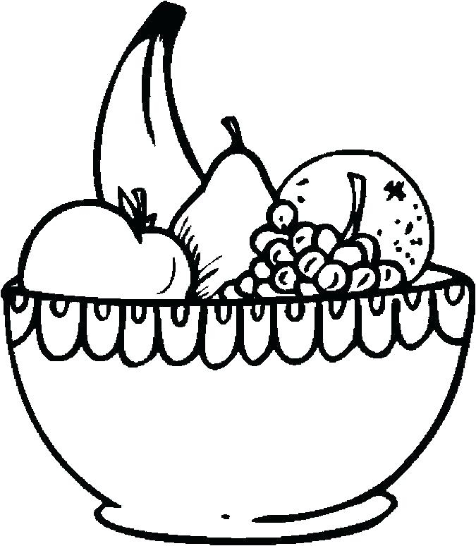 simple fruit coloring pages