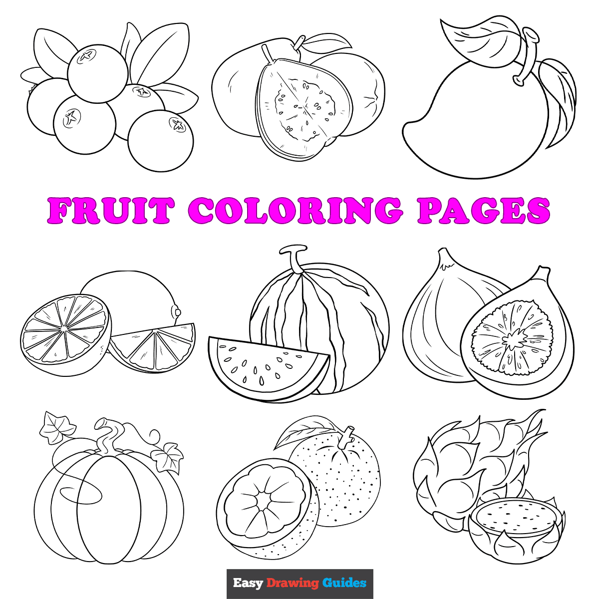 Free Printable Fruit Coloring Pages For Kids