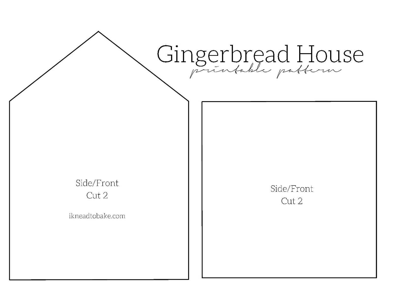 Free Printable Gingerbread House Templates