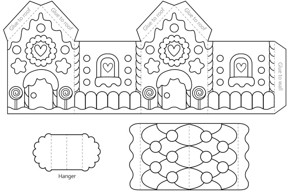 Free Printable Gingerbread House Templates