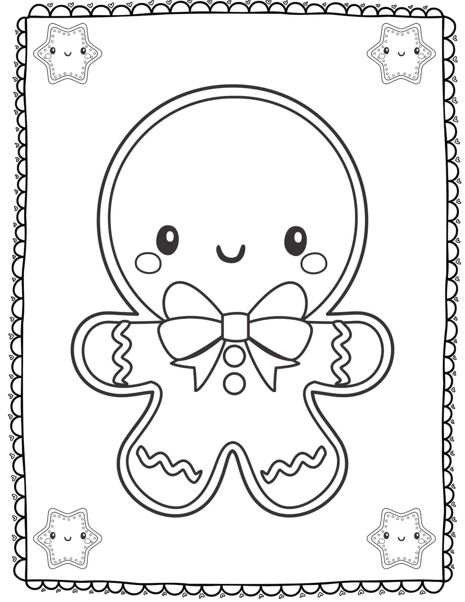 Free Printable Gingerbread Man Coloring Page Instant PDF Download Free Printable Gingerbread Man Coloring Page Instant PDF Download