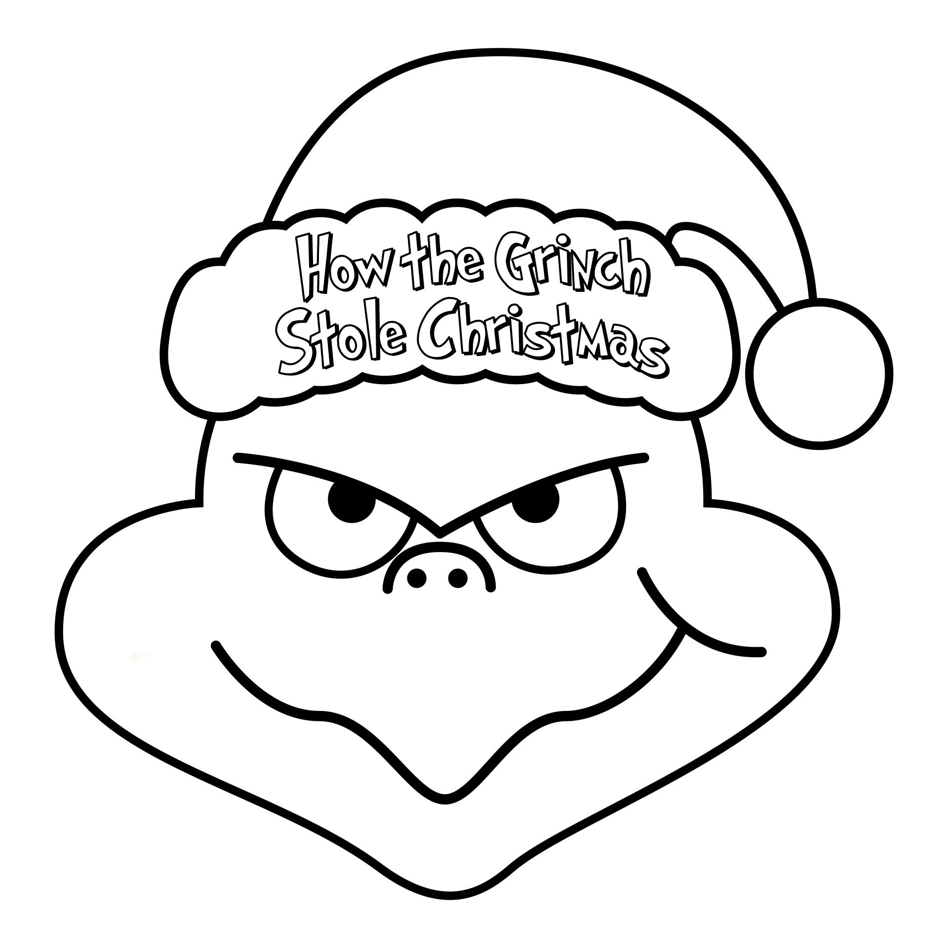 Free Printable Grinch Face Template Printable Templates