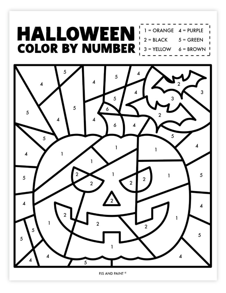 free color by number printables