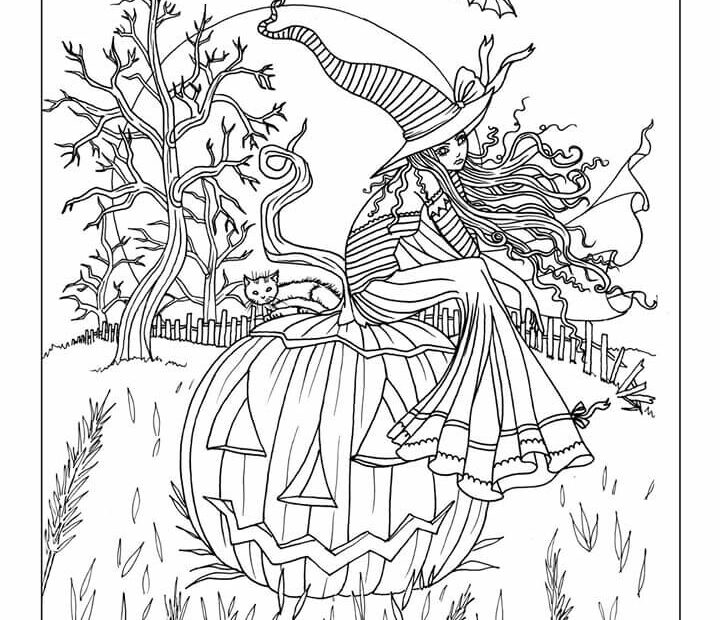 Free Printable Halloween Coloring Pages Adults Coloring Home