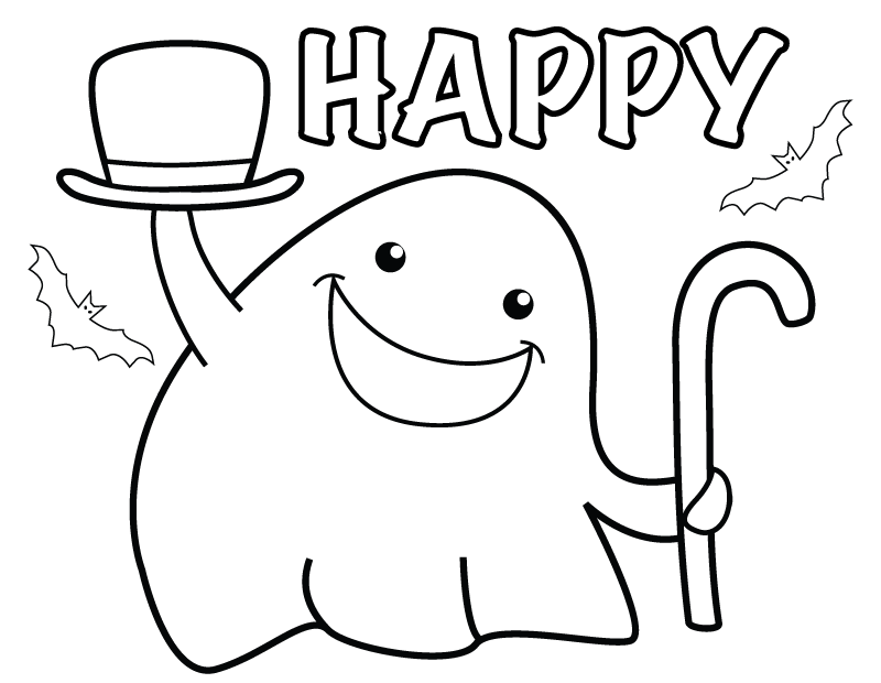 Free Printable Halloween Coloring Worksheet For Preschool