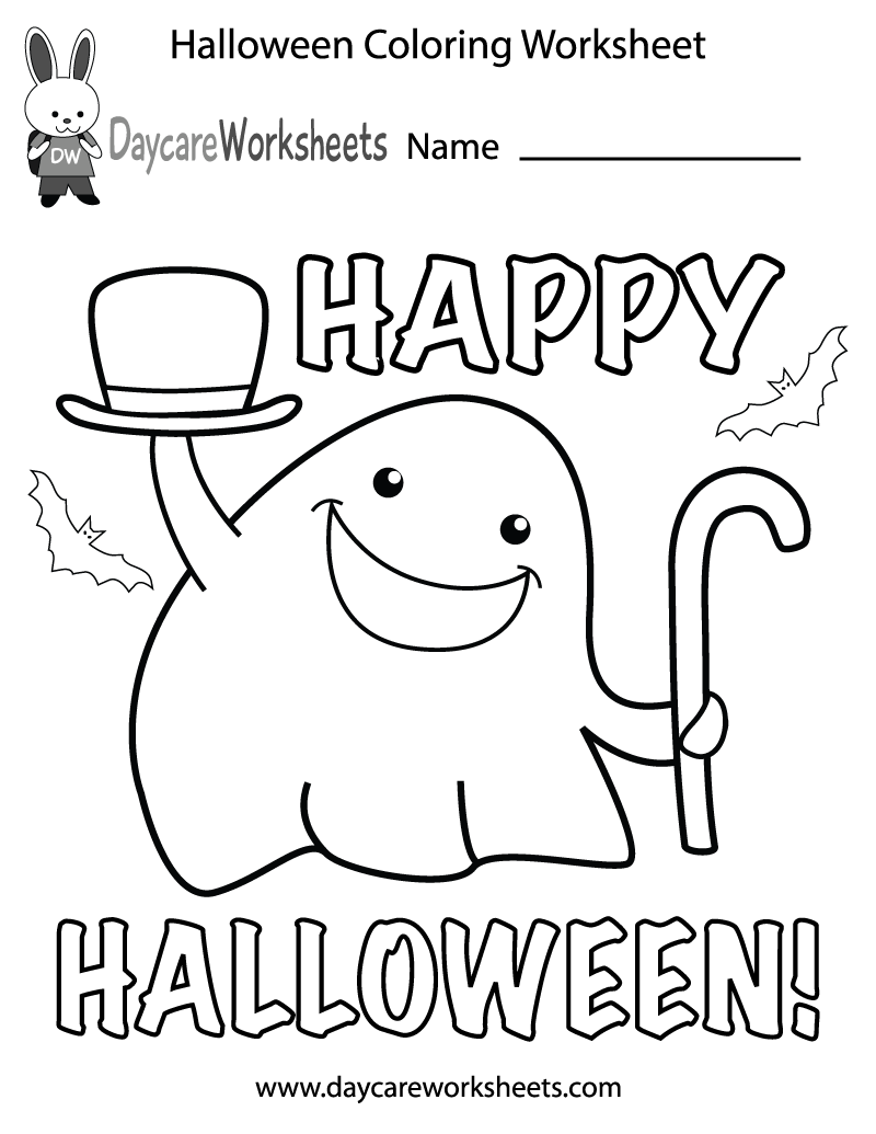 Free Printable Halloween Coloring Worksheet For Preschool Free Printable Halloween Coloring Worksheet For Preschool