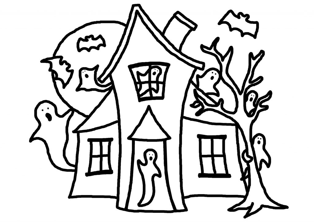 haunted house coloring pages free haunted house coloring pages free