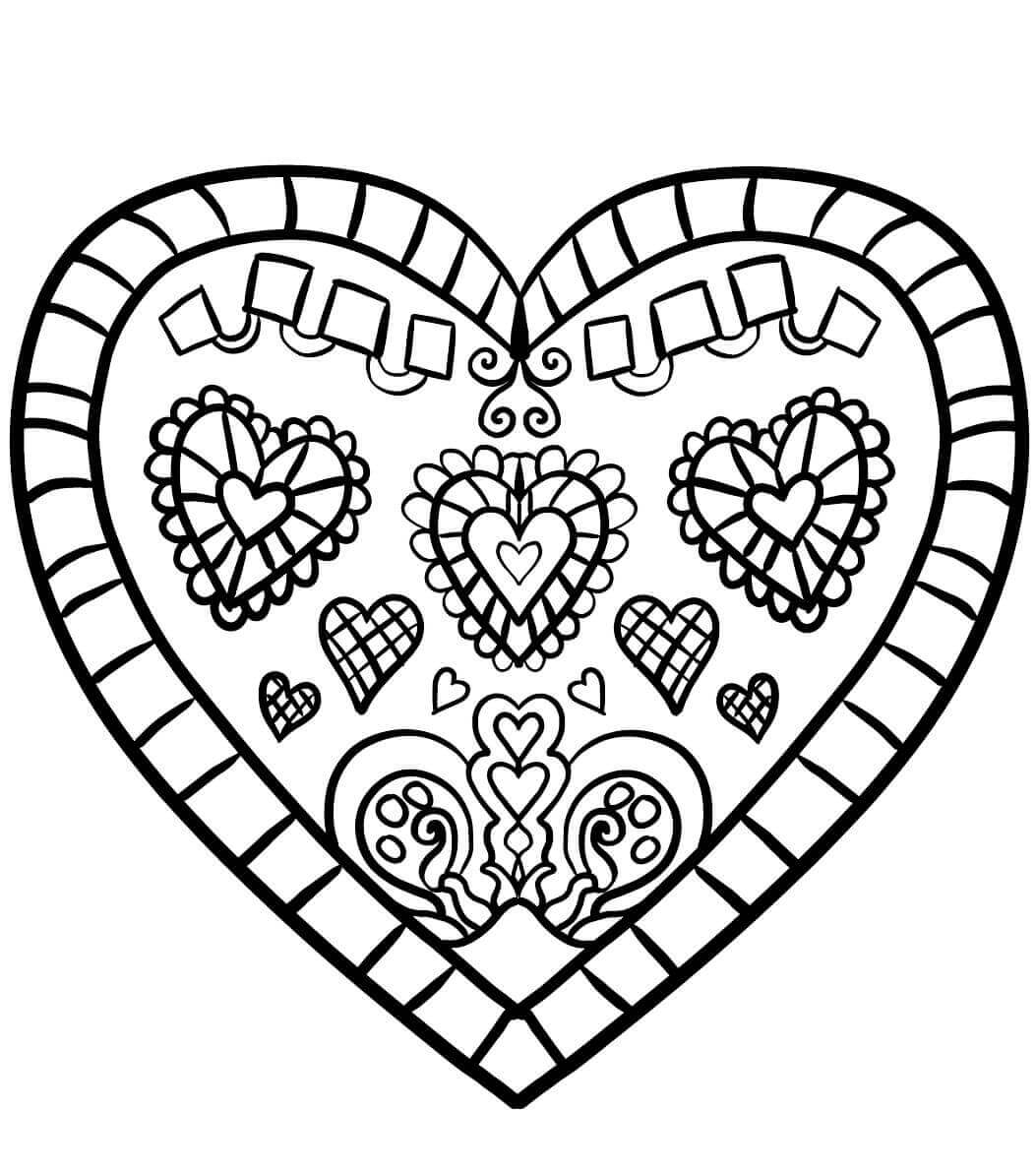 Free Printable Heart Coloring Pages Free Printable Heart Coloring Pages