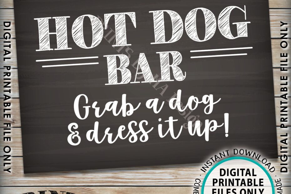 Free Printable Hot Dog Bar Signs
