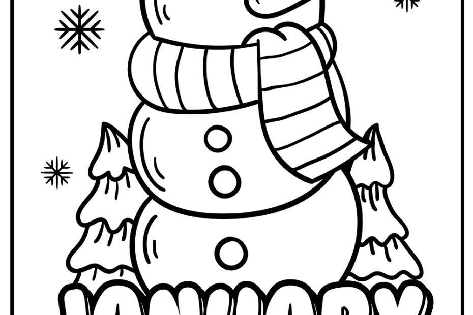 Free Printable January Color Sheets Free Coloring Sheet Printables