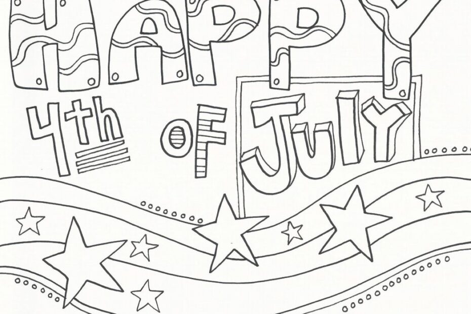 Free Printable July 4 Coloring Pages