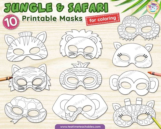 Free Printable Jungle Animal Masks Download Free Printable Jungle 
