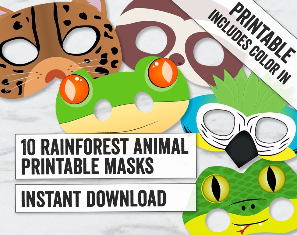 Free Printable Jungle Animal Masks Download Free Printable Jungle 