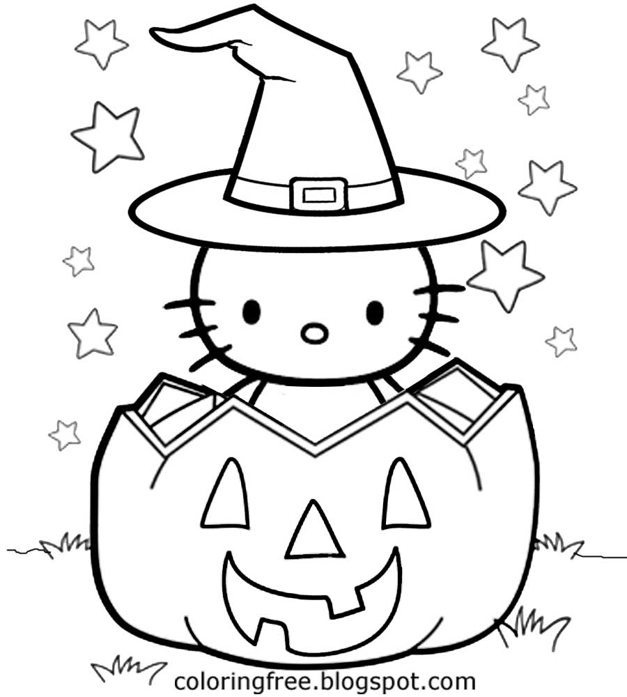 Free Printable Kids Halloween Color Sheets Free Printable Kids Halloween Color Sheets