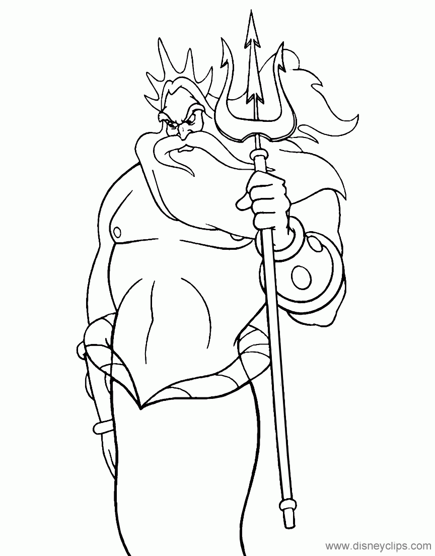 king triton coloring page printable