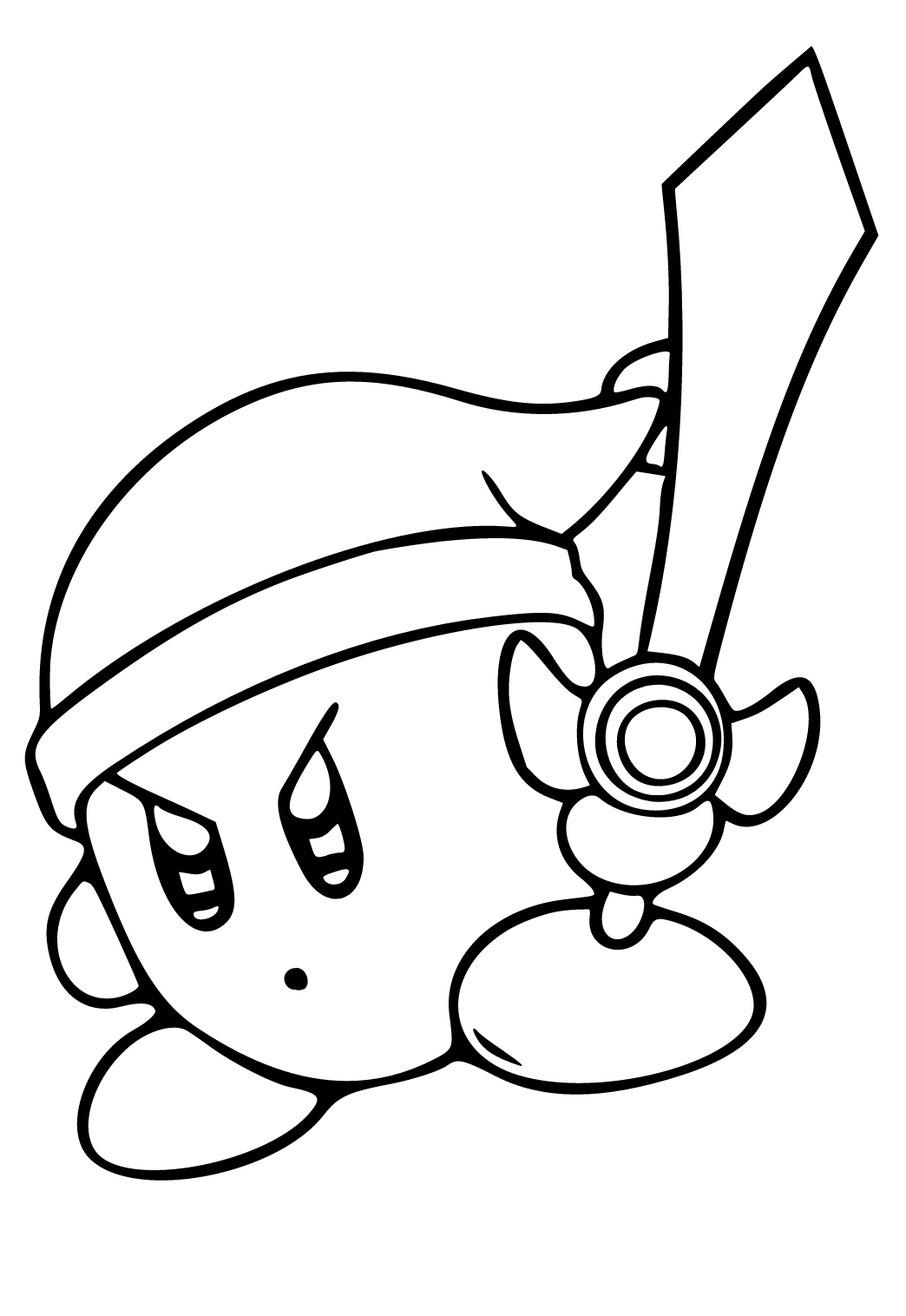 Free Printable Kirby Sword Coloring Page For Adults And Kids Lystok Free Printable Kirby Sword Coloring Page For Adults And Kids Lystok
