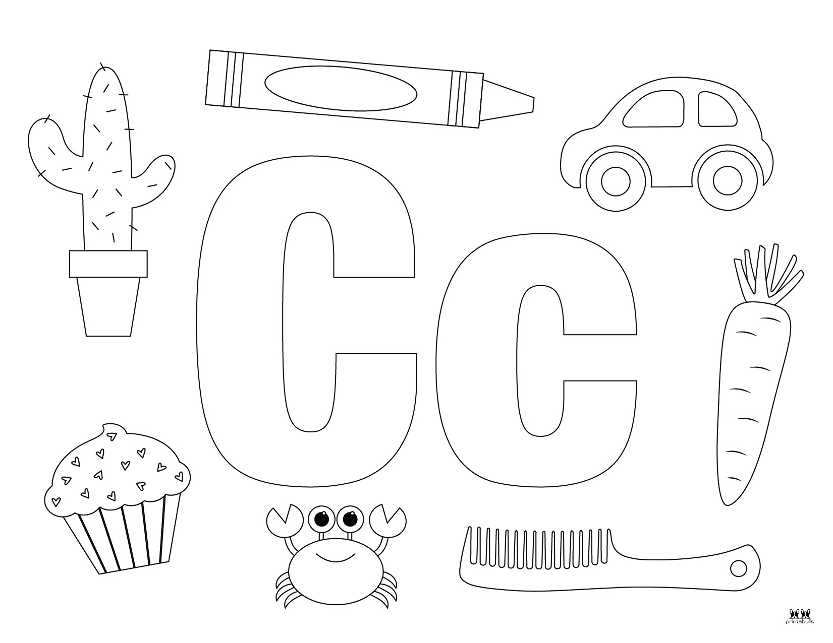 Free Printable Letter C Coloring Page In Letter C Coloring Pages My 