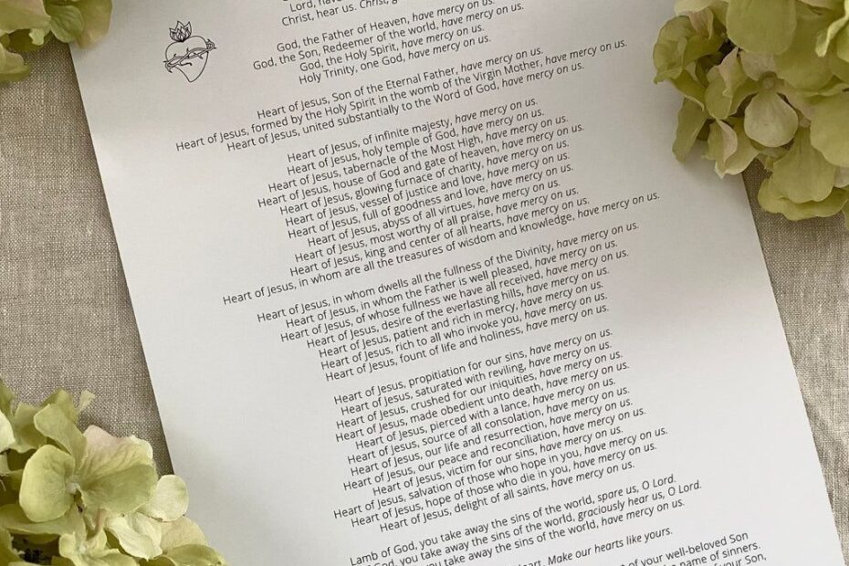 Free Printable Litany Of The Sacred Heart Of Jesus Heart Of Jesus