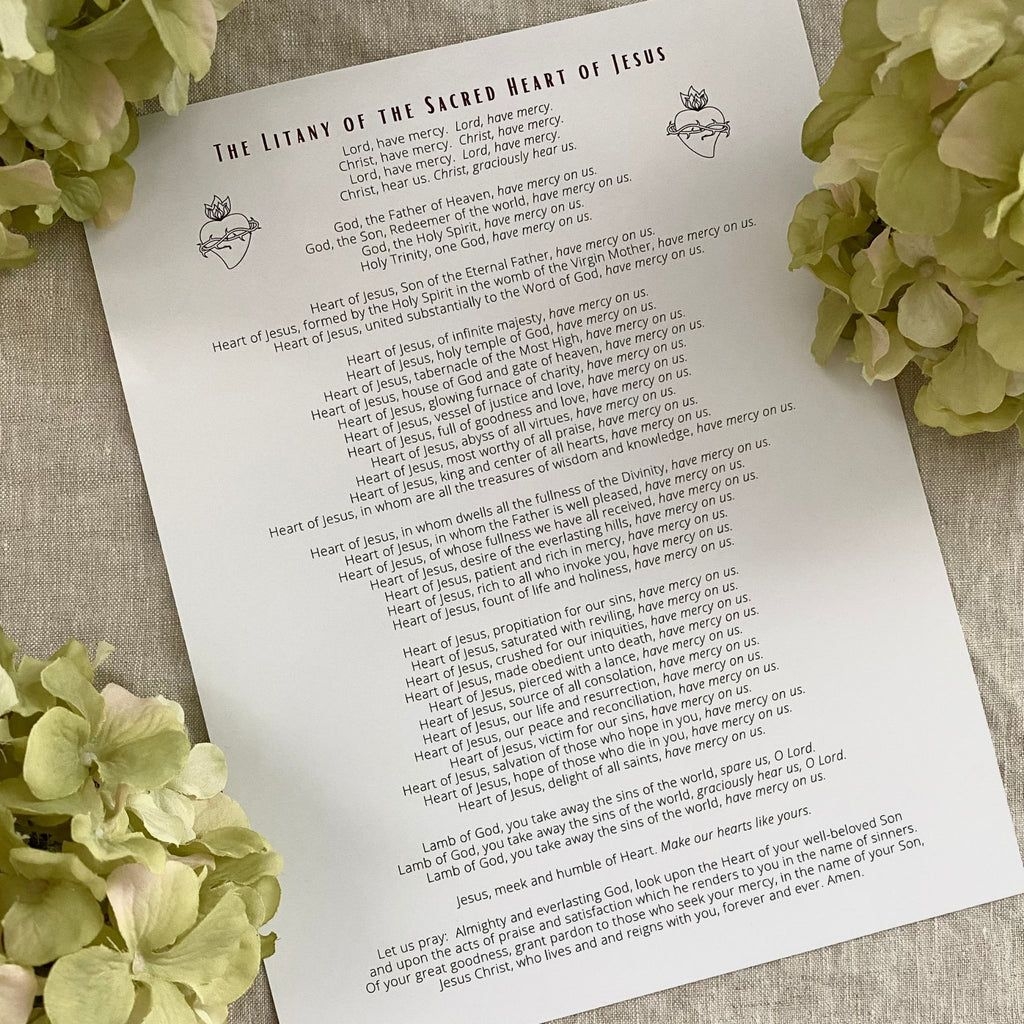 Free Printable Litany Of The Sacred Heart Of Jesus Heart Of Jesus Free Printable Litany Of The Sacred Heart Of Jesus Heart Of Jesus