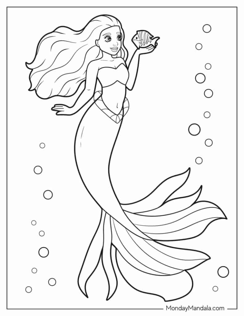Free Printable Little Mermaid Coloring Pages Free Printables Hub