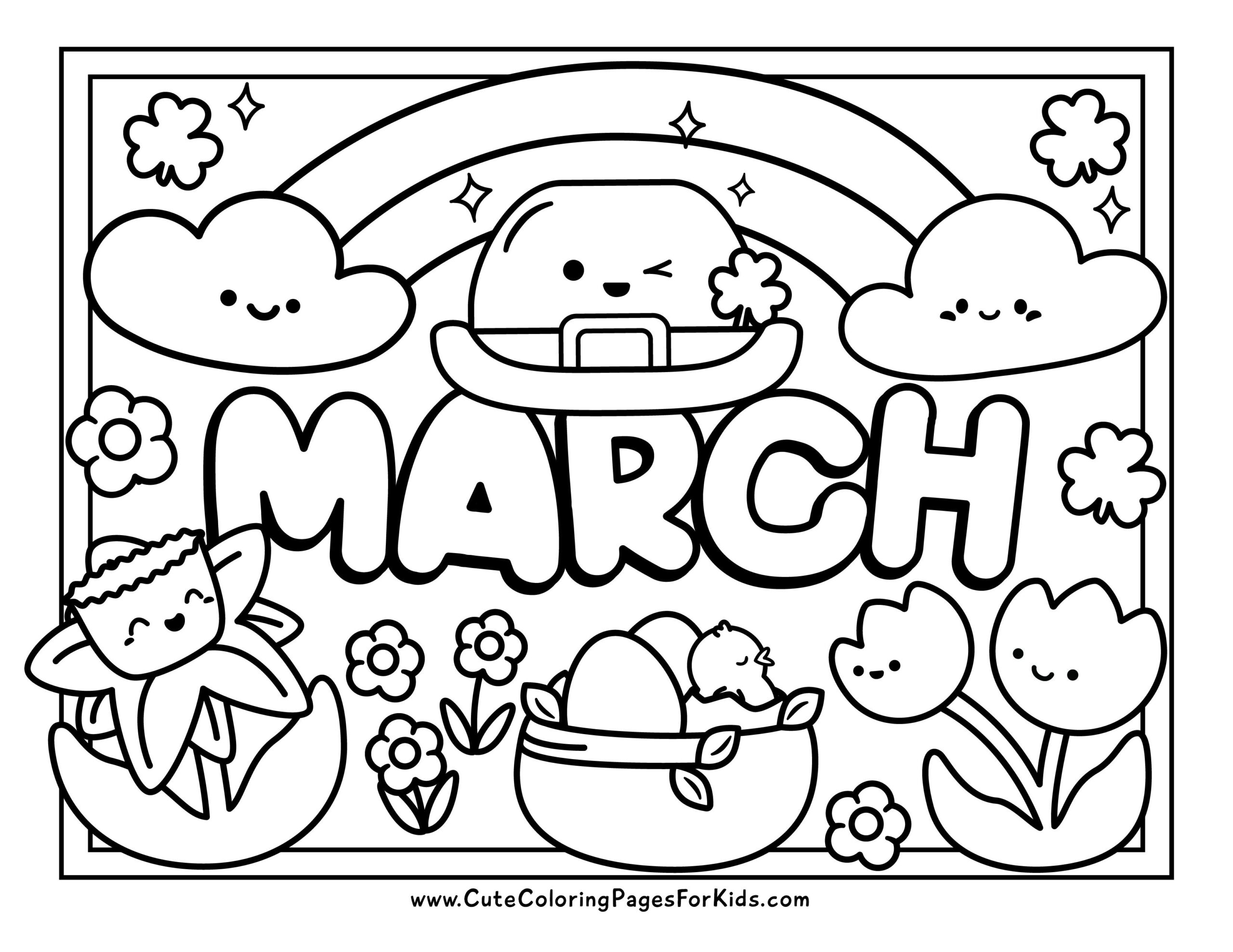 Free Printable March Coloring Pages For Kids Cute Coloring Pages Free Printable March Coloring Pages For Kids Cute Coloring Pages