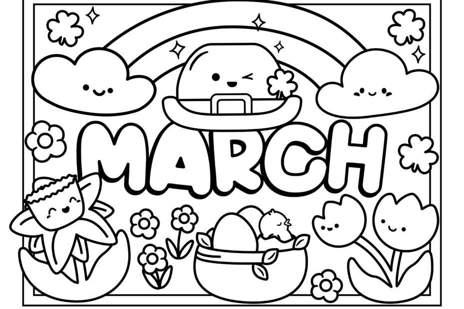 Free Printable March Coloring Pages For Kids Cute Coloring Pages