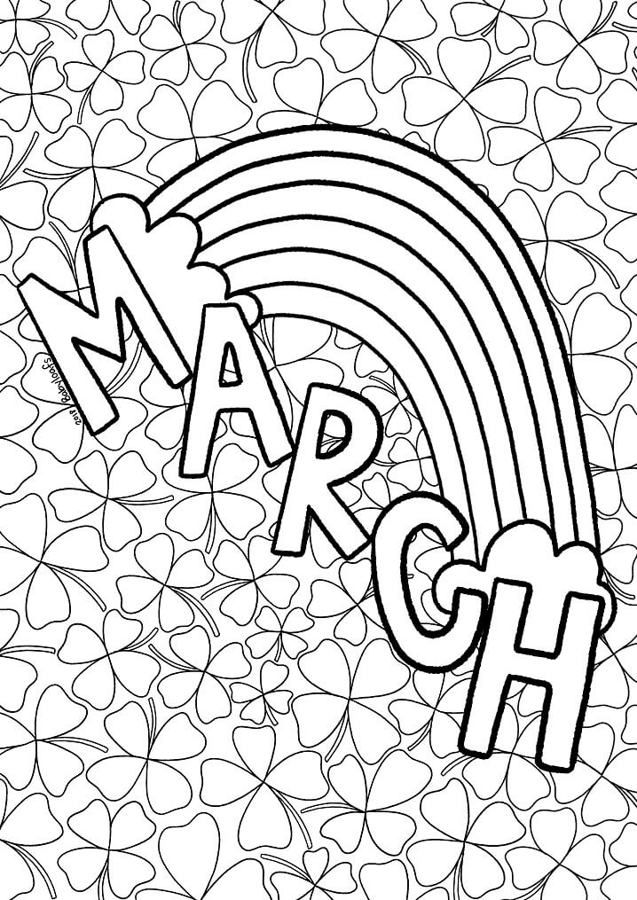 Free Printable March Coloring Pages Free Printable March Coloring Pages