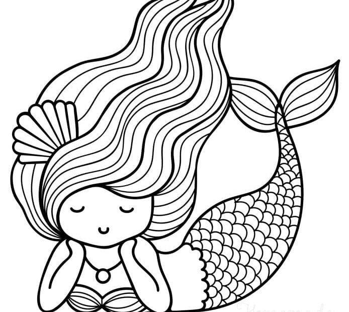 Free Printable Mermaid Coloring Page Free Printable Coloring Pages