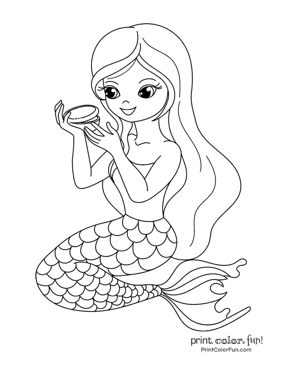 free mermaid coloring pages printable free mermaid coloring pages printable