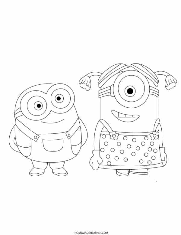 Free Printable Minion Coloring Pages Homemade Heather Free Printable Minion Coloring Pages Homemade Heather