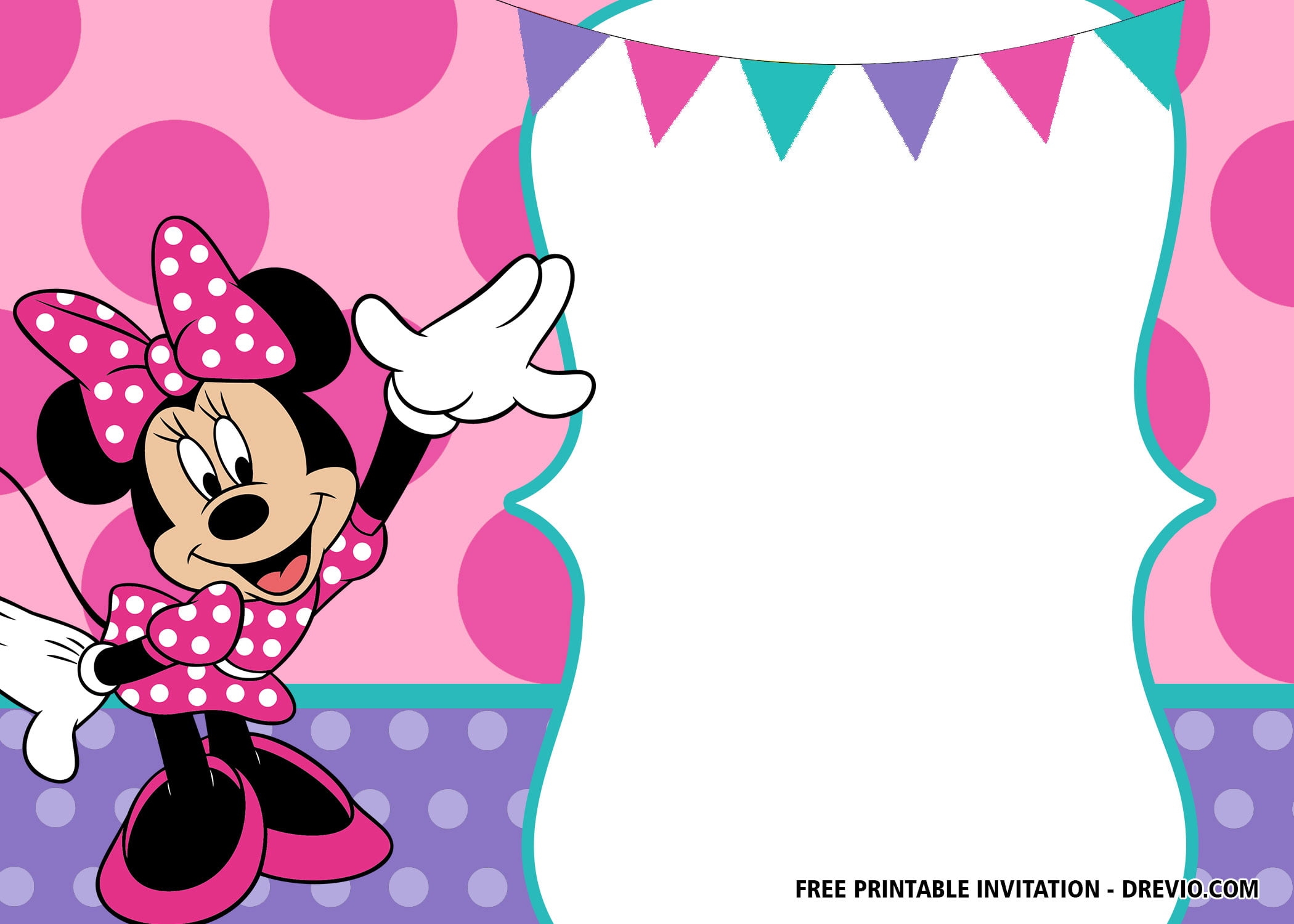 Free Printable Minnie Mouse Birthday Invitations Printable Template Free Printable Minnie Mouse Birthday Invitations Printable Template