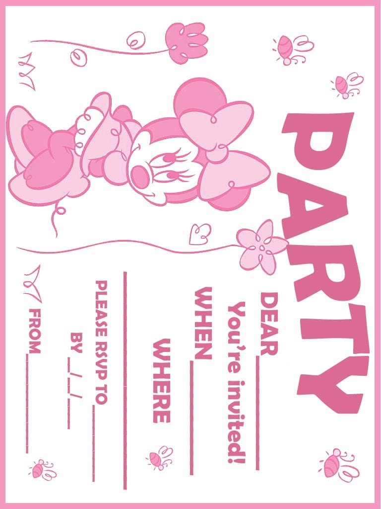 Free Printable Minnie Mouse Birthday Invitations Free Printable Minnie Mouse Birthday Invitations