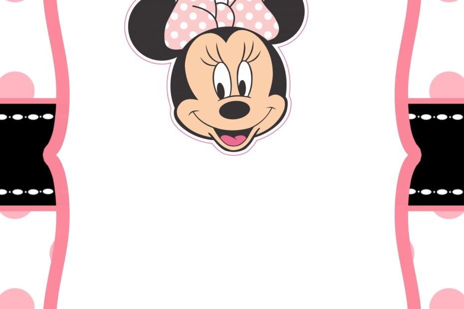 FREE Printable Minnie Mouse Head Smiling invitation template FREE