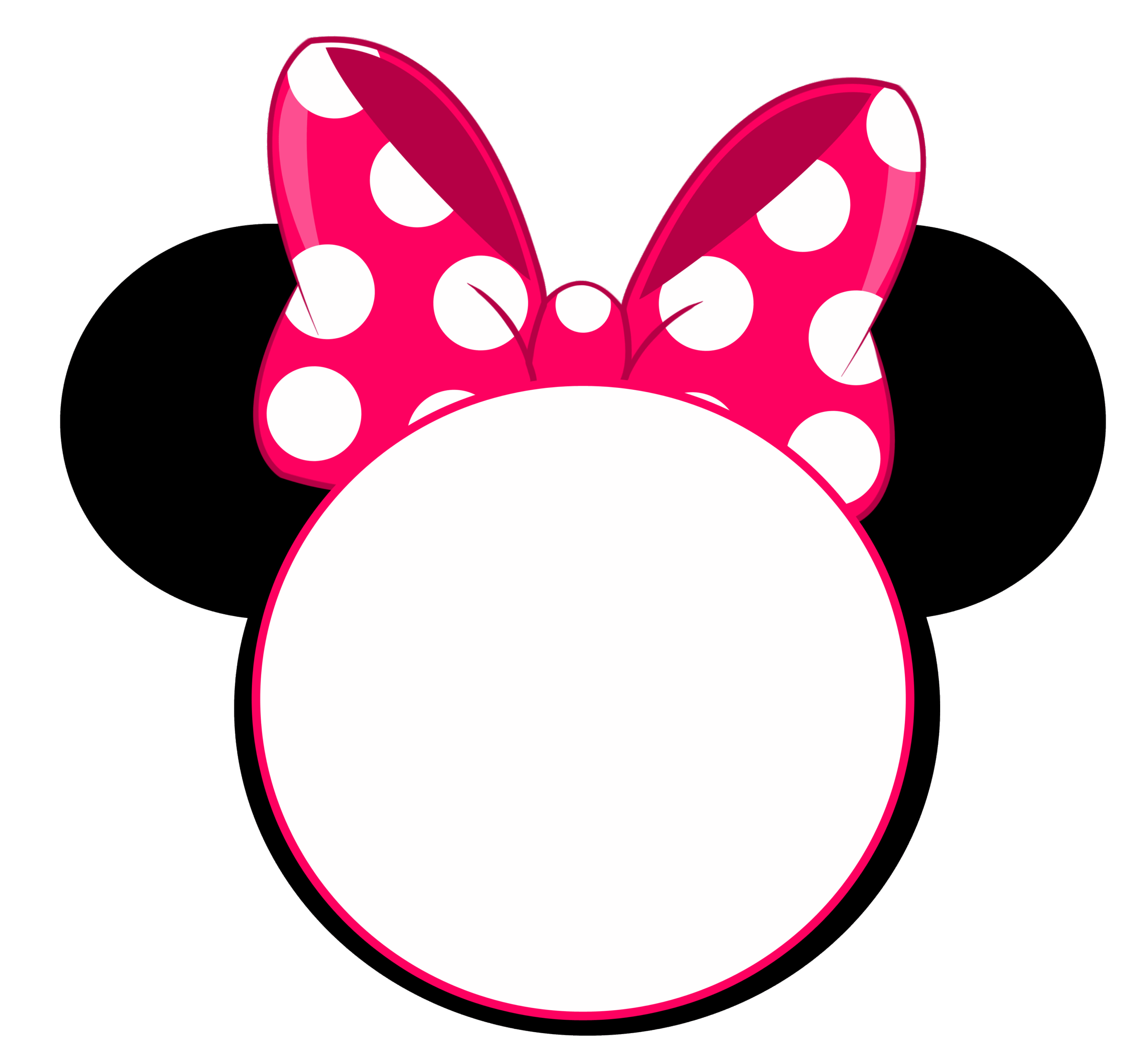 free printable Minnie Mouse face