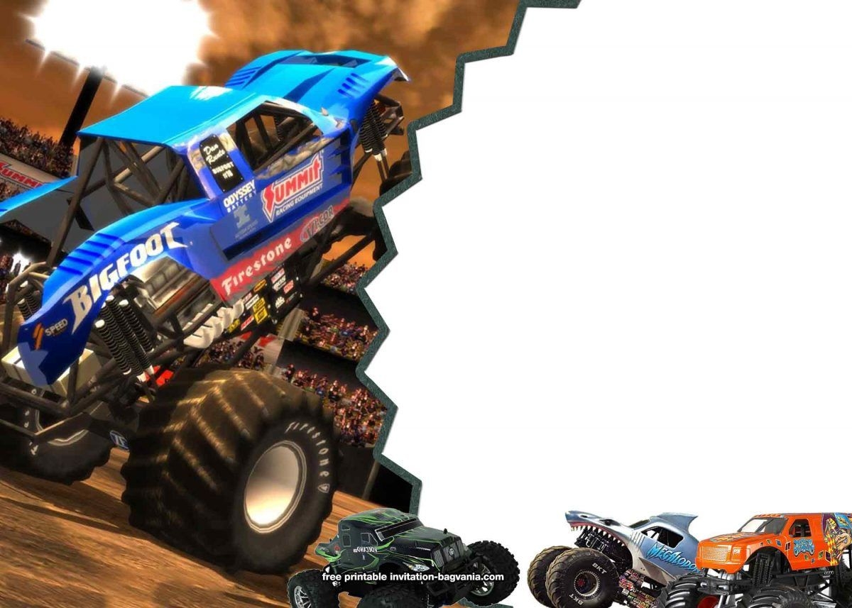 free printable monster truck templates