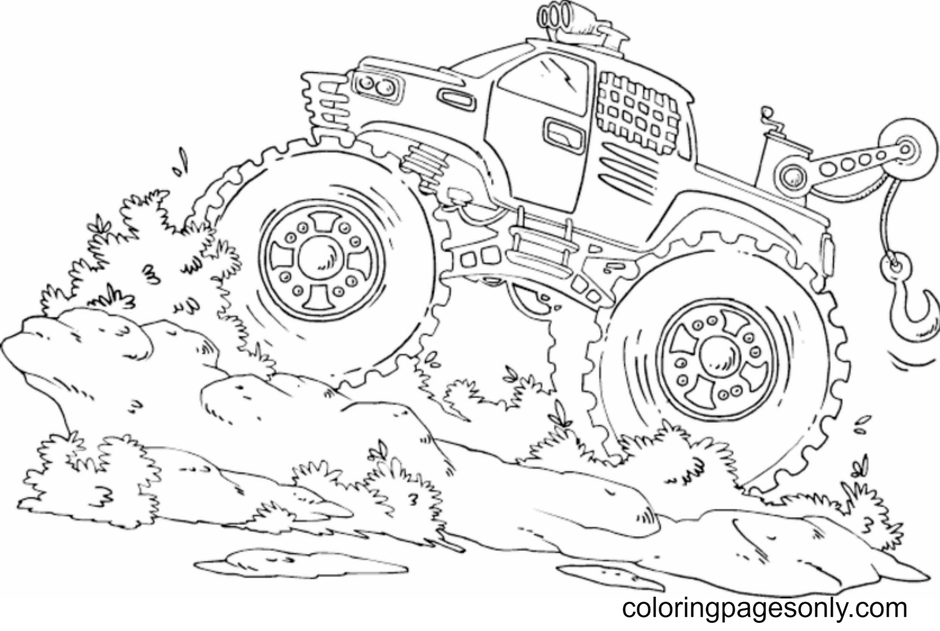 Free Printable Monster Truck Coloring Pages Monster Truck Coloring 