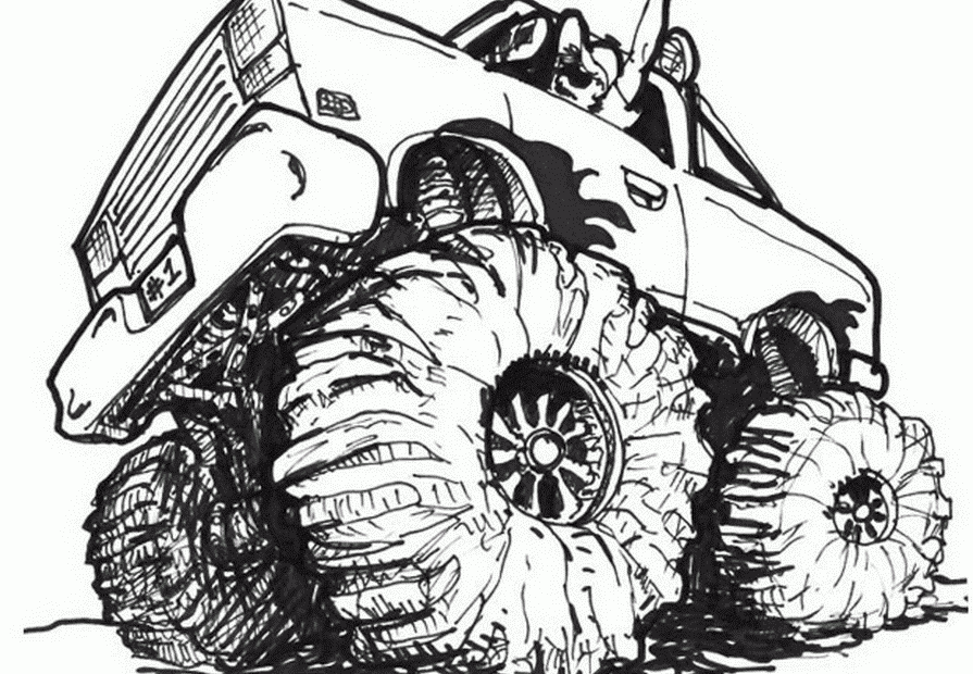 Free Printable Monster Truck Coloring Pages Print It COLORING