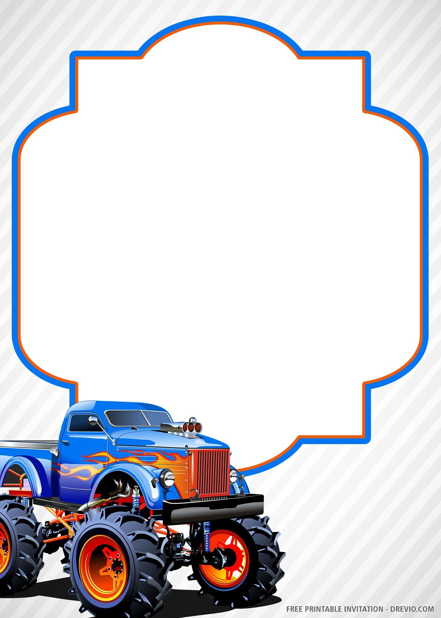 Free Printable Monster Truck Invitation Templates Download Hundreds 