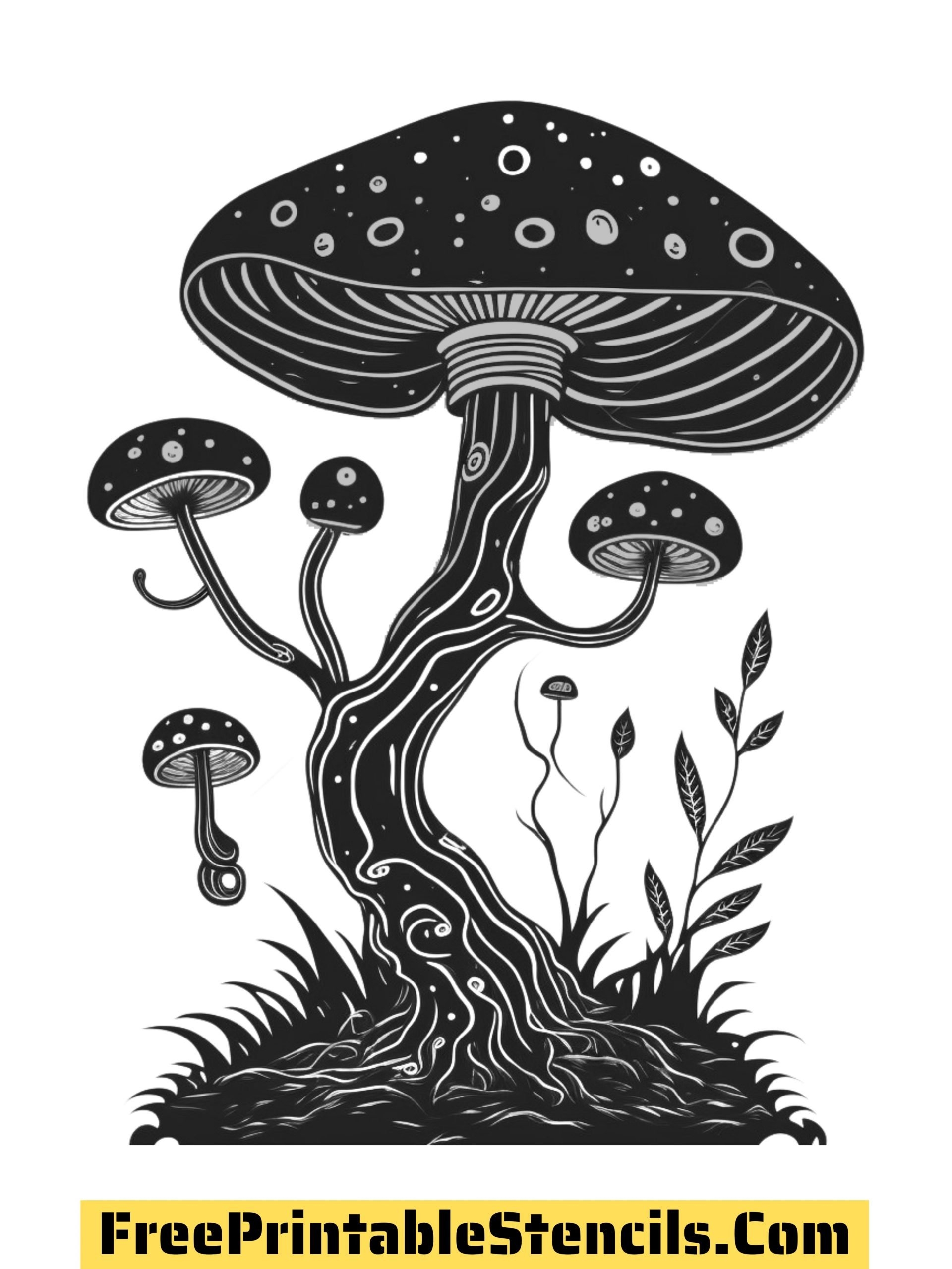 Free Printable Mushroom Stencils In Many Varieties Free Printable 
