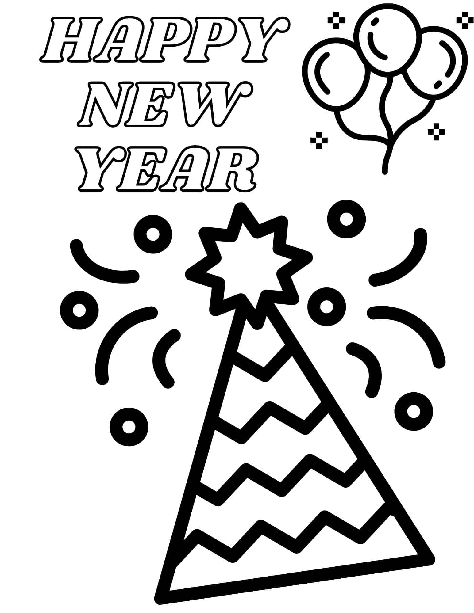 Free Printable New Years Coloring Pages For Kids Free Coloring Sheet 