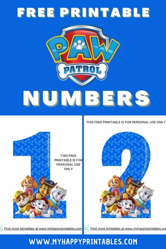 free printable Paw Patrol