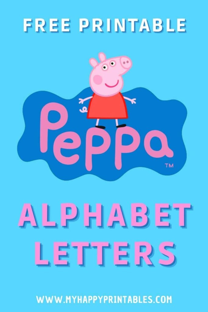 Free Printable Peppa Pig Alphabet My Happy Printables Free Printable Peppa Pig Alphabet My Happy Printables