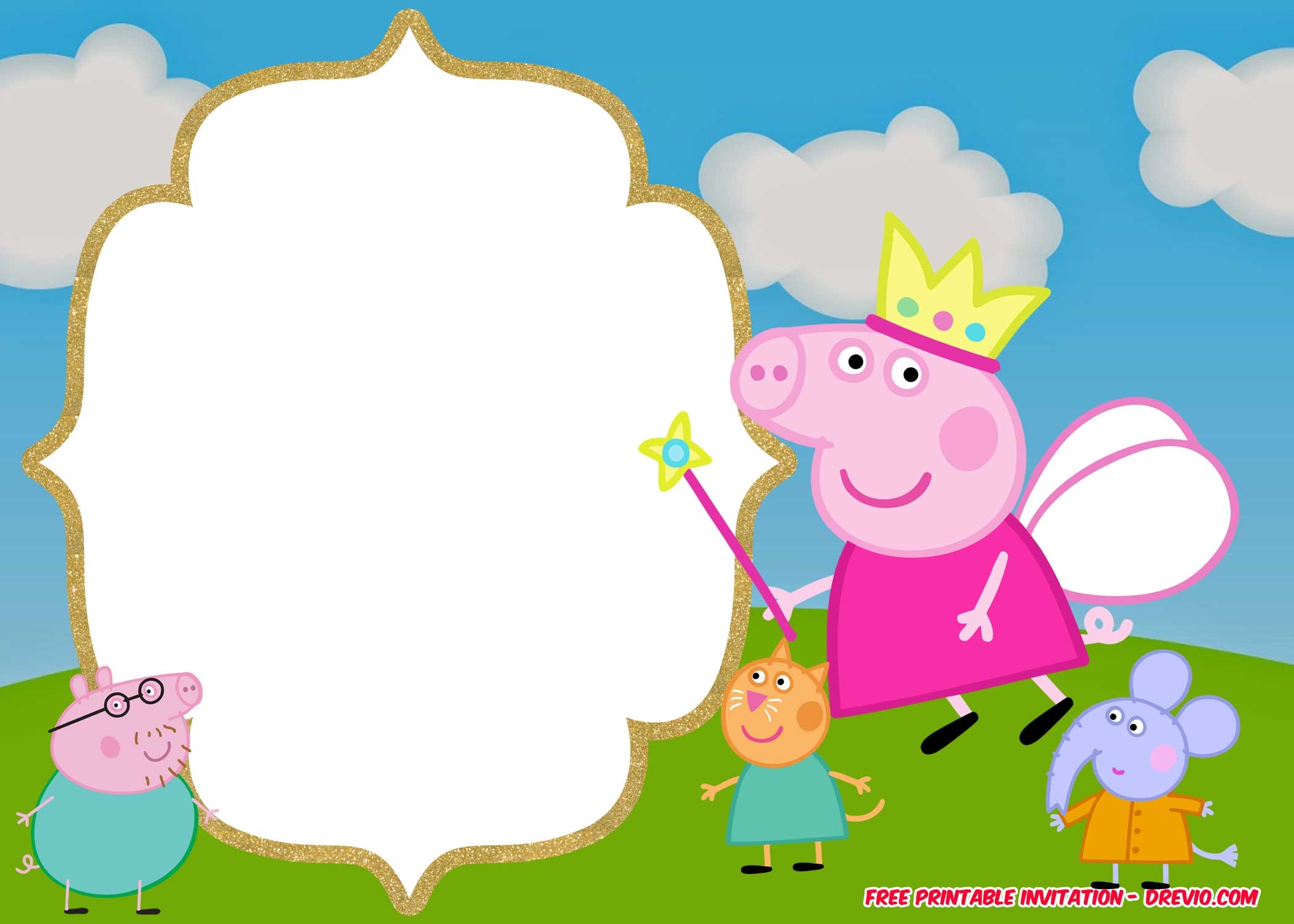 FREE Printable Peppa Pig Invitation Template Download Hundreds FREE 