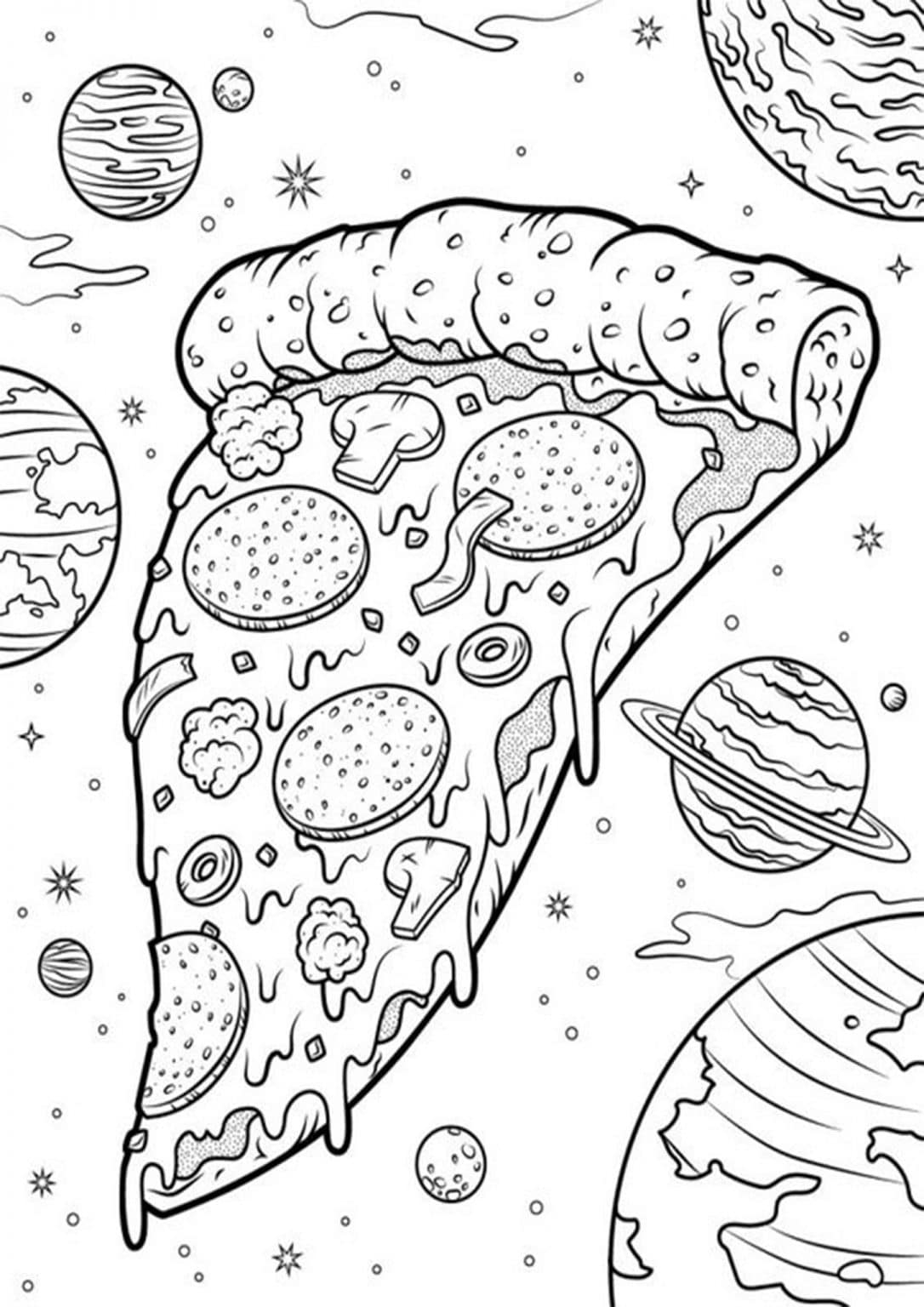 Free Printable Pizza Coloring Pages