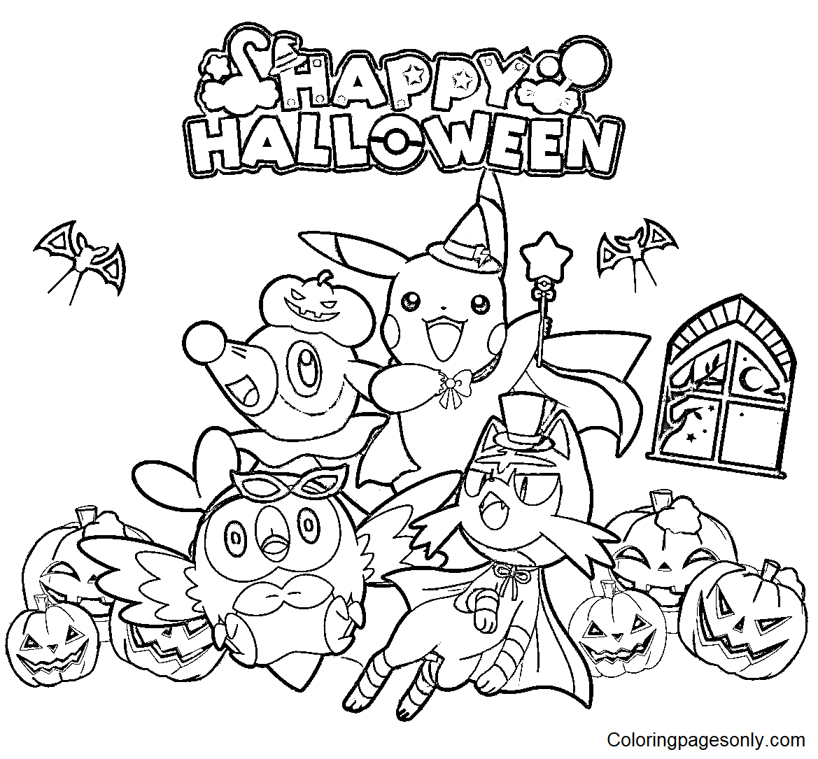 Free Printable Pokemon Halloween Coloring Page Free Printable Free Printable Pokemon Halloween Coloring Page Free Printable