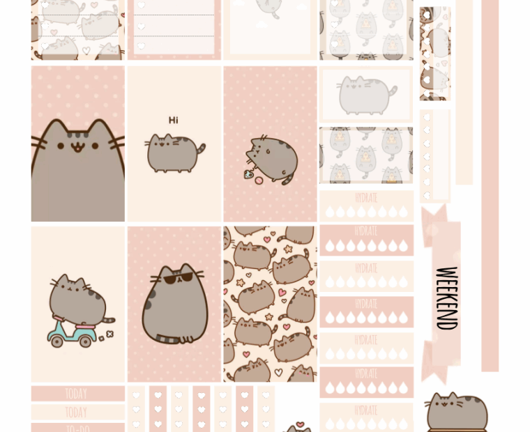 Free Printable Pusheen Cat Planner Stickers Free Printables