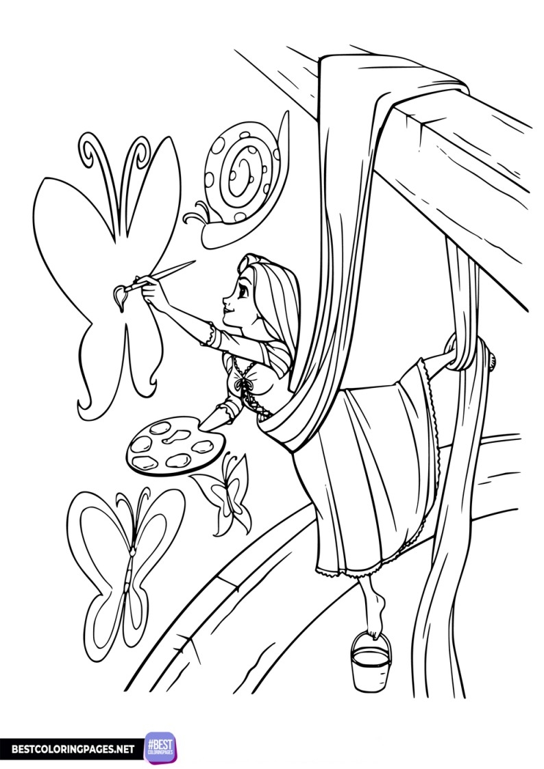 Free Printable Rapunzel Coloring Page Free Printable Coloring Pages