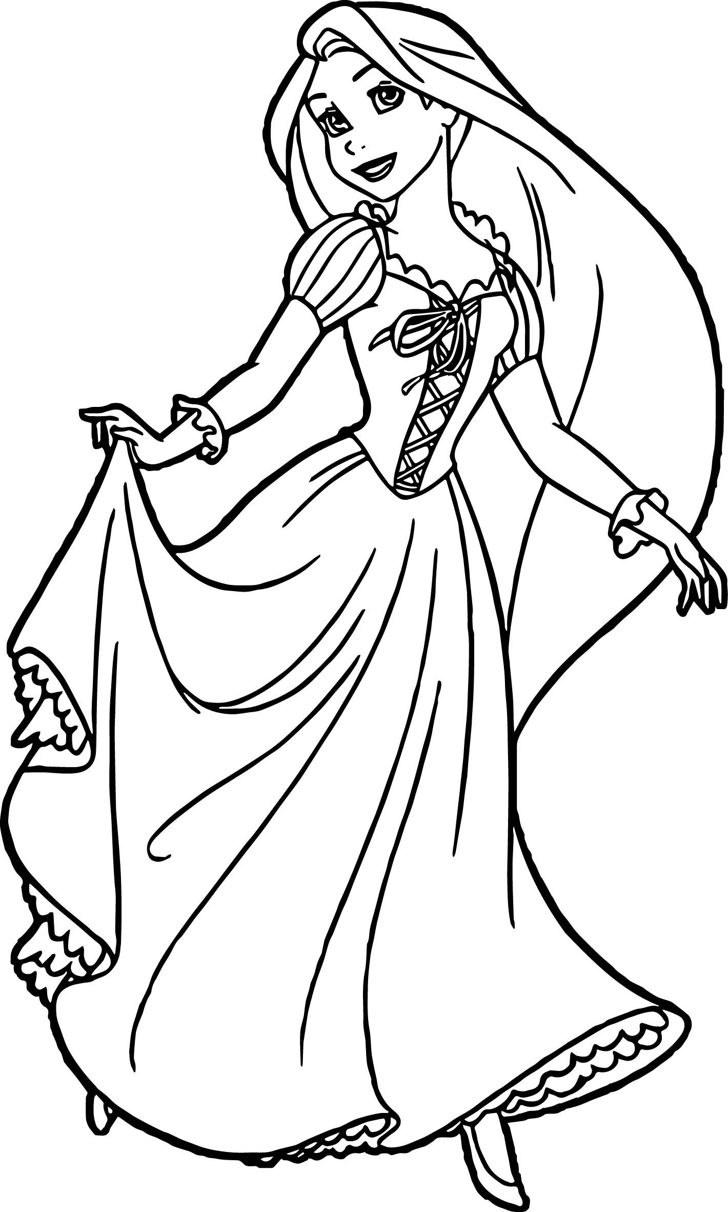 free printable rapunzel coloring page